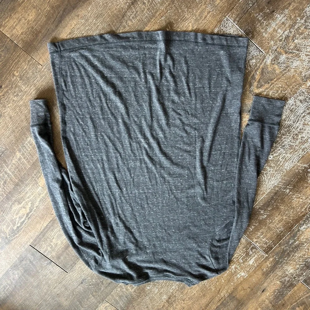 Nike Womens Charcoal Gray‎ Heather Long Sleeve Just Do It Tunic Top Size Medium
